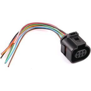 Cooling Fan Control Module Pigtail Connector Plug 6 Pin Compatible With Audi Q7 A4/S4 A8 A3 VW BEETLE Jetta Passat TOUAREG 1J0973713 1J0 973 713