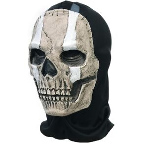 GTETKDE Ghost Skull Mask Latex Skeleton Scary Mask Halloween Cosplay Costume Balaclava MW2 Windproof Full Face Skull Masks