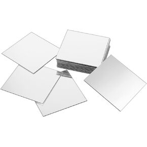 25 Pieces Mini Size Acrylic Square Mirror 3x3Inch Adhesive Small Square Mirror Craft Mirror Tiles Acrylic Non Glass Mirror Sheet Acrylic Mirror Wall Stickers for Crafts and DIY Projects Supplies