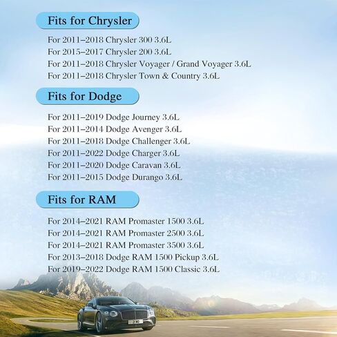 Lym Apex 5184378AG عمود الحدبات الجانب الأيمن متوافق مع موديلات Chrysler Jeep Dodge Ram 3.6L V6، 05184378AH 5184378AE 5184378AF 5184378AD عمود الحدبات الأيمن - العادم in Saudi Arabia