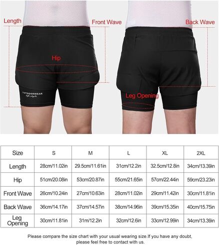 2 in 1 Workout Running Shorts for Men, Quick Dry Lightweight Athletic Gym Shorts, Sports Training Shorts in Saudi Arabia