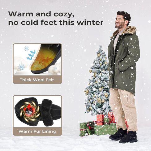 FitVille Diabetic Shoes for Men Extra Wide Width Fully Adjustable Straps Diabetic Boots for Men for Neuropathy Wide Toe Box Diabetic Winter Boots for Men with Warm Fur Lining Foot Pain Relief in Saudi Arabia
