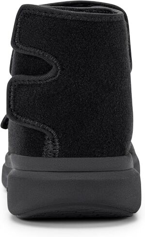 FitVille Diabetic Shoes for Men Extra Wide Width Fully Adjustable Straps Diabetic Boots for Men for Neuropathy Wide Toe Box Diabetic Winter Boots for Men with Warm Fur Lining Foot Pain Relief in Saudi Arabia