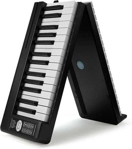 VEVOR Bluetooth & MIDI، بيانو رقمي إلكتروني محمول قابل للطي مع حقيبة دواسة مستدامة تعمل باللمس، قابلة لإعادة الشحن للمبتدئين والمراهقين والبالغين، 88 مفتاحًا أبيض (BX-20) in Saudi Arabia