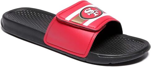 FOCO Men's NFL Team Logo Sport Legacy Stripe Slide Sandals in Saudi Arabia