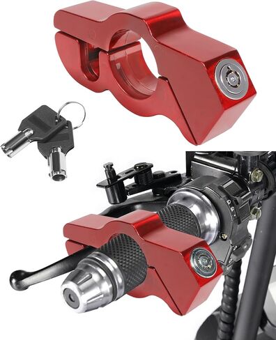 Motorcycle Lock,Car Accessories Throttle Lock,Motorcycle Locks Anti Theft,Motorcycle Brake Lock,Motorcycle Wheel Lock,Motorcycle Locks,Suitable for Motorcycles,Mopeds, ATV,Bicycles,Etc (Red) in Saudi Arabia