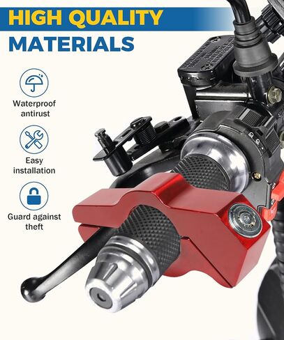 Motorcycle Lock,Car Accessories Throttle Lock,Motorcycle Locks Anti Theft,Motorcycle Brake Lock,Motorcycle Wheel Lock,Motorcycle Locks,Suitable for Motorcycles,Mopeds, ATV,Bicycles,Etc (Red) in Saudi Arabia
