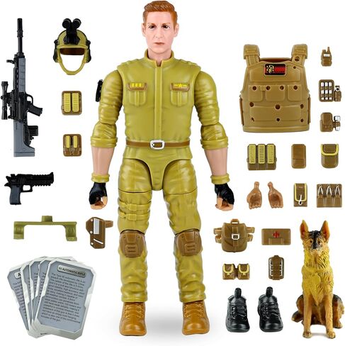 KAIM Army Men Soldiers Toy for Boys, 7.5-Inch-Scale,Military Soldier Playset,Military Action Figures Toy for Boys 3+ in Saudi Arabia