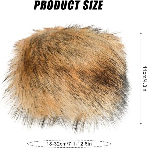 Faux Fur Wrist Cuffs, Soft Fuzzy Cuff Warmers Fur Cuffs for Sleeves Winter Furry Short Arm Warmers Stretch in Saudi Arabia