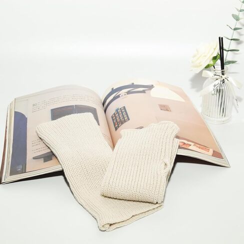 Lilaly 1 Pair Arm Warmers, Therian Arm Warmers, Fingerless Gloves for Women, Hand Warmers Glove (100% Polyester) in Kuwait