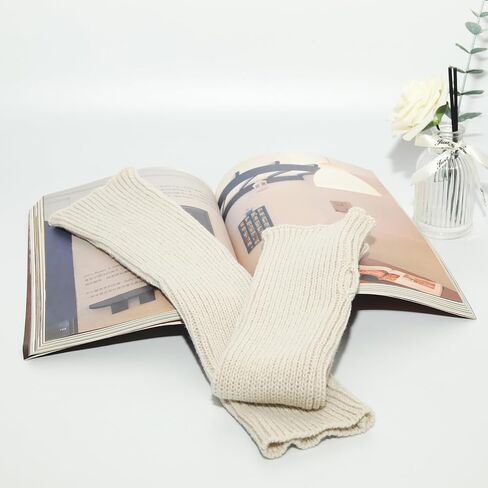 Lilaly 1 Pair Arm Warmers, Therian Arm Warmers, Fingerless Gloves for Women, Hand Warmers Glove (100% Polyester) in Kuwait