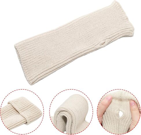 Lilaly 1 Pair Arm Warmers, Therian Arm Warmers, Fingerless Gloves for Women, Hand Warmers Glove (100% Polyester) in Kuwait