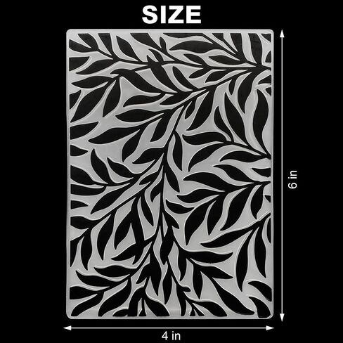 4pcs Flower & Branch Pattern Embossing Folders for Card and Plates Scrapbooking/Card Making Tools with Shield Plate EM12 in Kuwait