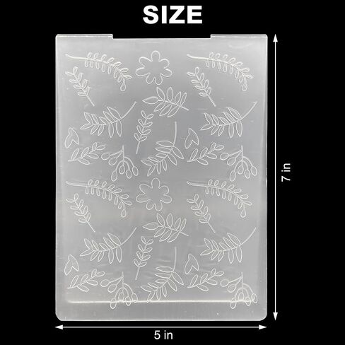 4pcs Flower & Branch Pattern Embossing Folders for Card and Plates Scrapbooking/Card Making Tools with Shield Plate EM12 in Kuwait