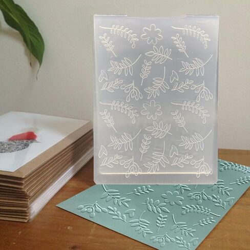 4pcs Flower & Branch Pattern Embossing Folders for Card and Plates Scrapbooking/Card Making Tools with Shield Plate EM12 in Kuwait