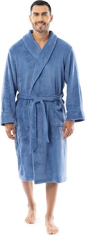 Fruit of the Loom Mens Solid Plush Fleece Robe in Saudi Arabia