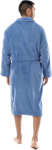 Fruit of the Loom Mens Solid Plush Fleece Robe in Saudi Arabia