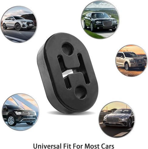 KDP Four Holes Exhaust Hanger Rubber Insulator Muffler Bracket Bushing Mount 4 Holes 12mm (0.47") Hole Size, Black Color Universal Automotive Use 2PCS in Saudi Arabia