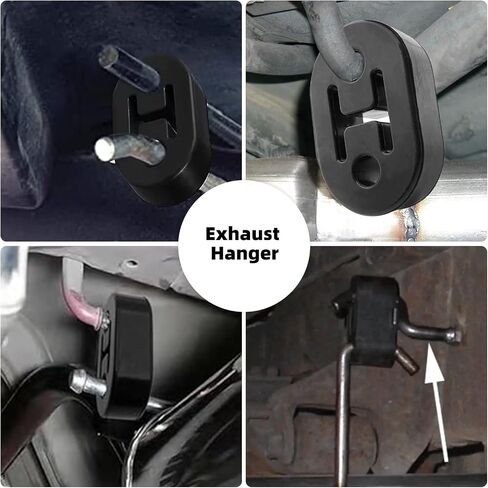 KDP Four Holes Exhaust Hanger Rubber Insulator Muffler Bracket Bushing Mount 4 Holes 12mm (0.47") Hole Size, Black Color Universal Automotive Use 2PCS in Saudi Arabia