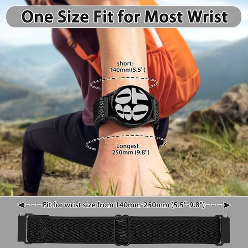 Solo Loop Watch Band - Choice of Width -18mm 19mm 20mm 22mm Watch Bands, Quick Release Adjustable Elastic Nylon Strap Replacement Wristband for Men Women in Saudi Arabia