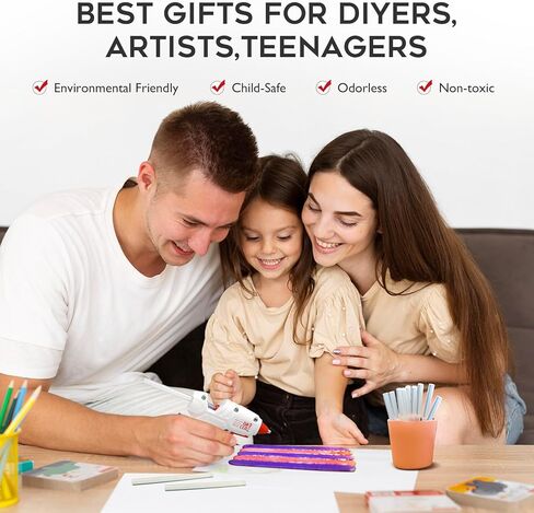 200 قطعة من أعواد الصمغ الساخنة بالحجم الكامل من KeLDE، مقاس 0.43 × 4 بوصة، متوافقة مع معظم مسدسات الغراء، للحرفية الإبداعية، والإصلاحات السريعة أو التثبيت in Kuwait