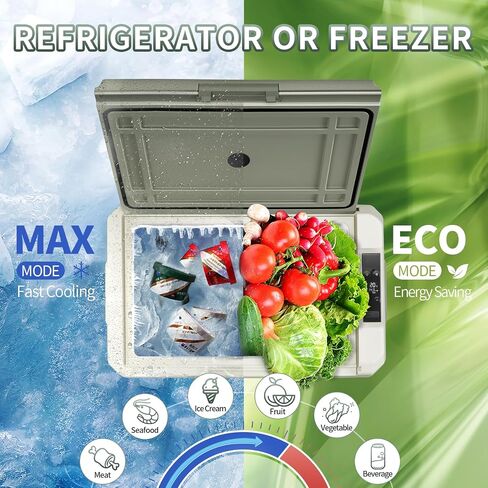 ثلاجة سيارة BODEGACOOLER 12 فولت، فريزر محمول 17 كوارت، ثلاجة سيارة -4 ℉-68 ℉، مبرد كهربائي 12/24 فولت DC100-240 فولت تيار متردد للخارج، عربة سكن متنقلة، التخييم، السفر، المركبات، الاستخدام المنزلي in Kuwait