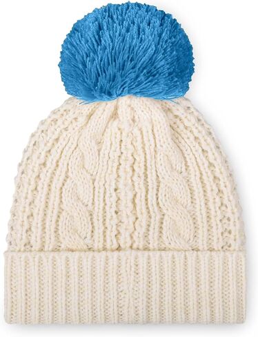 FOCO Women's NFL Team Logo Cable Knit Pom Beanie Hat in Saudi Arabia