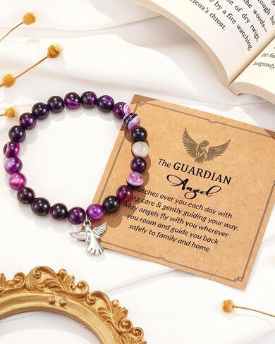Guardian Angel Bracelet Gifts for Women, Inspirational Encouragement Spiritual Jewelry Angel Gifts in Kuwait