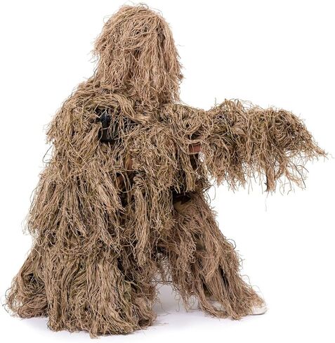 NINAT Ghillie Suit Camo 3D Leafy Gear الغابة الصيد التمويه الملابس 4 قطعة + حقيبة الكبار والأطفال in Kuwait