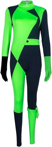 Womens Costume Halloween Cosplay Bodysuit Jumpsuit with Gloves and Leg Bag in Saudi Arabia