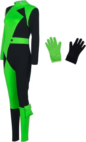 Womens Costume Halloween Cosplay Bodysuit Jumpsuit with Gloves and Leg Bag in Saudi Arabia