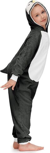 بدلة قطعة واحدة لطيفة بغطاء للرأس للأطفال من الجنسين من BesserBay للهالوين والبطريق من 4 إلى 12 سنة in Kuwait