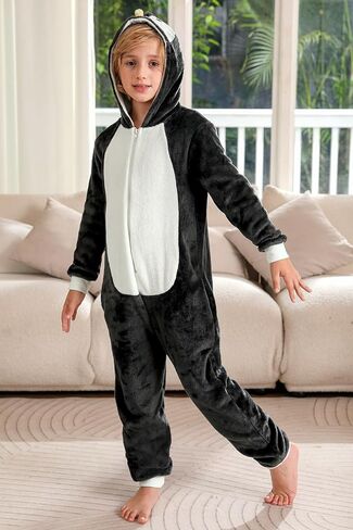 بدلة قطعة واحدة لطيفة بغطاء للرأس للأطفال من الجنسين من BesserBay للهالوين والبطريق من 4 إلى 12 سنة in Kuwait