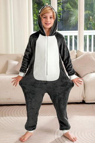 بدلة قطعة واحدة لطيفة بغطاء للرأس للأطفال من الجنسين من BesserBay للهالوين والبطريق من 4 إلى 12 سنة in Kuwait