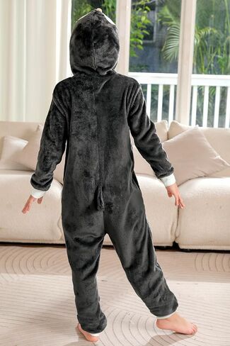 بدلة قطعة واحدة لطيفة بغطاء للرأس للأطفال من الجنسين من BesserBay للهالوين والبطريق من 4 إلى 12 سنة in Kuwait