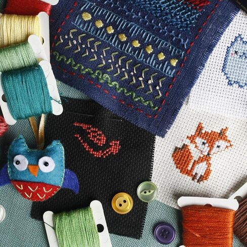 Essentials By Leisure Arts Aida Cloth, 18 Count, 30" x 36", Antique White Cross Stitch Fabric for Embroidery, Cross Stitch, Machine Embroidery and Needle Work in Kuwait