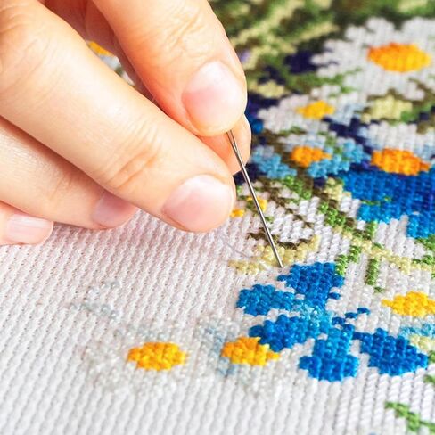 Essentials By Leisure Arts Aida Cloth, 18 Count, 30" x 36", Antique White Cross Stitch Fabric for Embroidery, Cross Stitch, Machine Embroidery and Needle Work in Kuwait