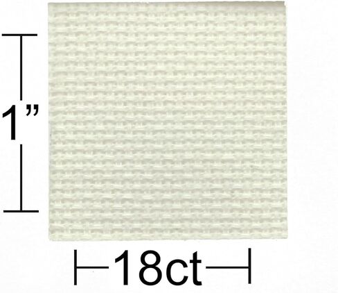 Essentials By Leisure Arts Aida Cloth, 18 Count, 30" x 36", Antique White Cross Stitch Fabric for Embroidery, Cross Stitch, Machine Embroidery and Needle Work in Kuwait