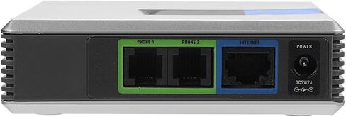 Phone Adapter for Linksys PAP2T, 2 Ports Internet Phone Adapter with Network Cable, Support SIP V2 Protocol, VOIP Gateway for Telephone Adapter in Saudi Arabia