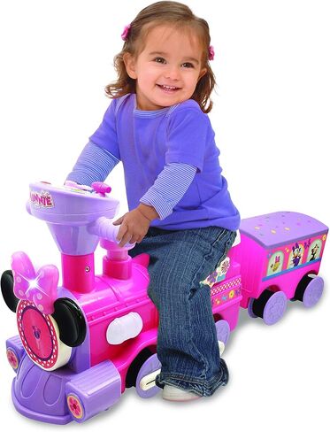 Kiddieland Toys Limited Battery-Powered Mickey Choo, 12 months to 36 months with Caboose & Tracks Ride On,Multi,9.5 x 14.25 x 31.5 inches in Saudi Arabia