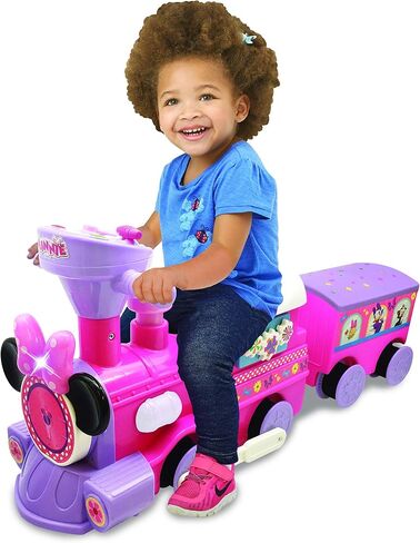 Kiddieland Toys Limited Battery-Powered Mickey Choo, 12 months to 36 months with Caboose & Tracks Ride On,Multi,9.5 x 14.25 x 31.5 inches in Saudi Arabia