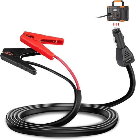 Beaspire Jumper Cables for Jackery 12V 10A Energy Storage Battery/Portable Power Station, Universal Car Charging Adapter 5.9FT 8AWG Cable Power Tool Line with Carry Bag Included in Saudi Arabia