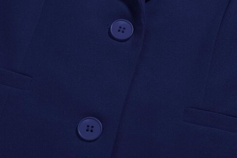 Women's Blazer Jackets Buttons Open Front Long Sleeve Notch Collar Professional Suit Blazers with Pockets in Kuwait