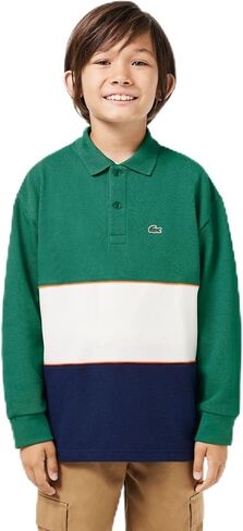 Lacoste Boys Long Sleeve Cotton Piqu頃olorblock Polo in Saudi Arabia