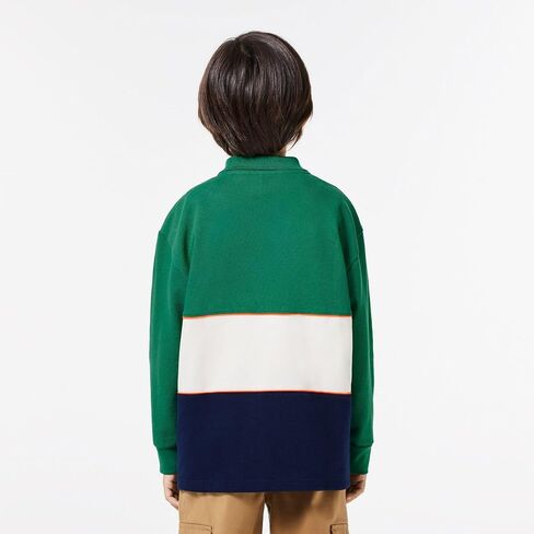 Lacoste Boys Long Sleeve Cotton Piqu頃olorblock Polo in Saudi Arabia