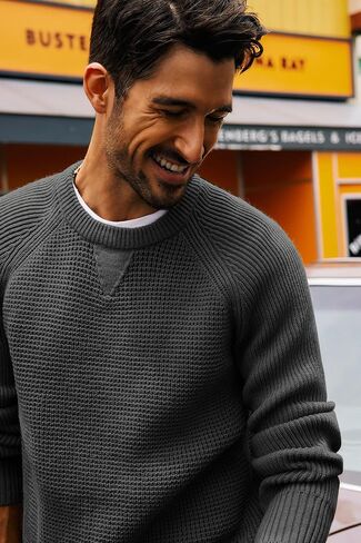 PJ PAUL JONES رجل Crewneck سترة الهراء محبوك البلوز البلوزات راجلان كم تريكو البلوزات in Saudi Arabia