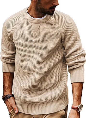 PJ PAUL JONES رجل Crewneck سترة الهراء محبوك البلوز البلوزات راجلان كم تريكو البلوزات in Saudi Arabia