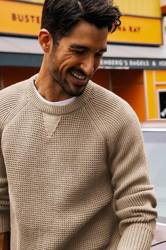 PJ PAUL JONES رجل Crewneck سترة الهراء محبوك البلوز البلوزات راجلان كم تريكو البلوزات in Saudi Arabia