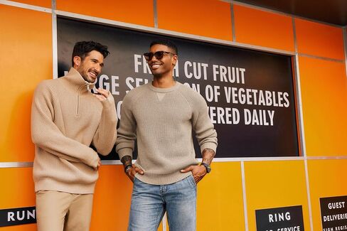PJ PAUL JONES رجل Crewneck سترة الهراء محبوك البلوز البلوزات راجلان كم تريكو البلوزات in Saudi Arabia