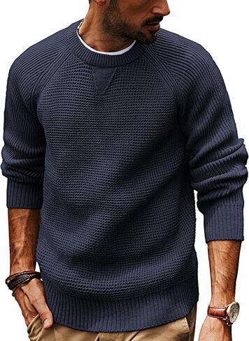 PJ PAUL JONES رجل Crewneck سترة الهراء محبوك البلوز البلوزات راجلان كم تريكو البلوزات in Saudi Arabia